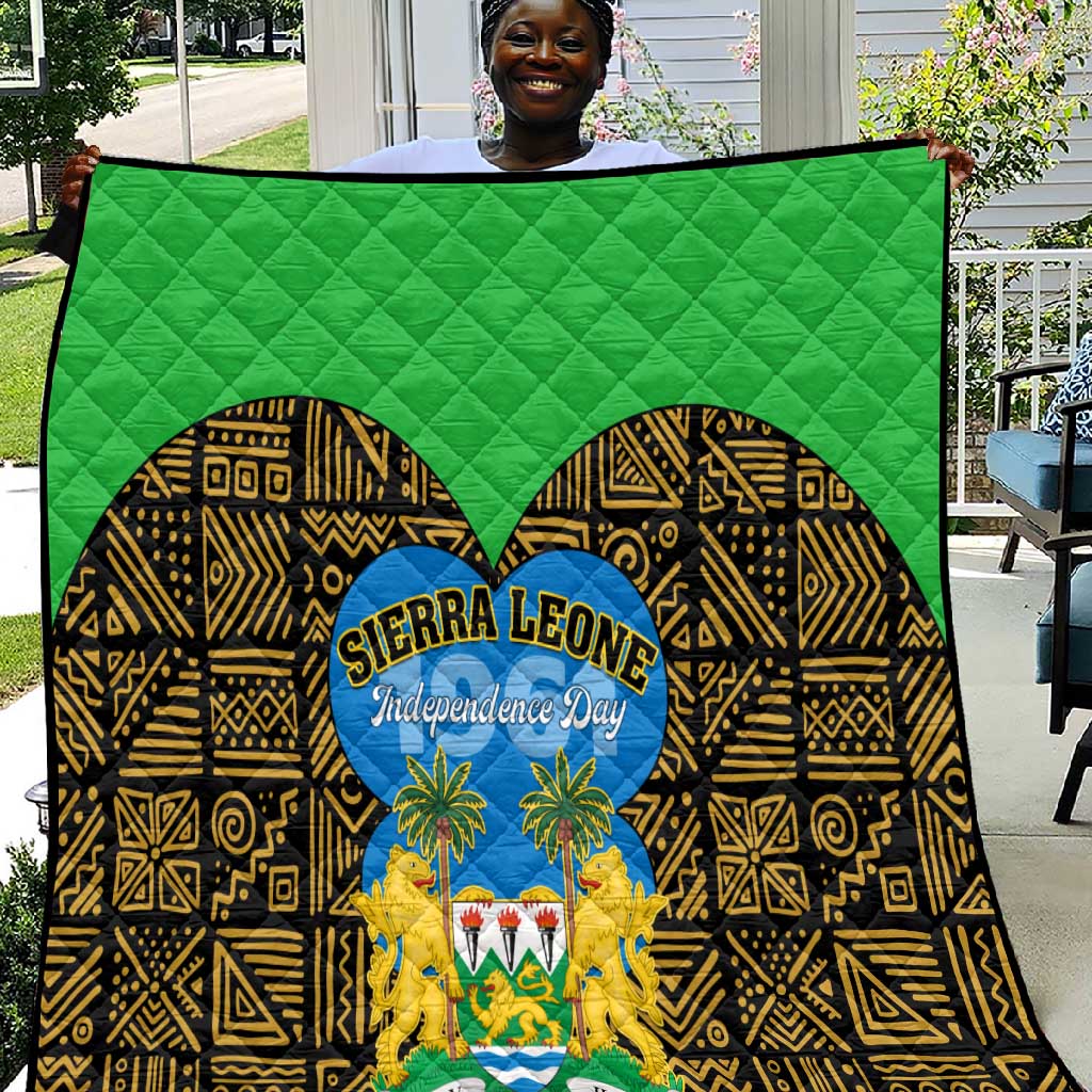 Sierra Leone Independence Day 2024 Quilt Happy 63rd Anniversary African Pattern LT01