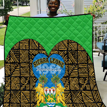 Sierra Leone Independence Day 2024 Quilt Happy 63rd Anniversary African Pattern LT01
