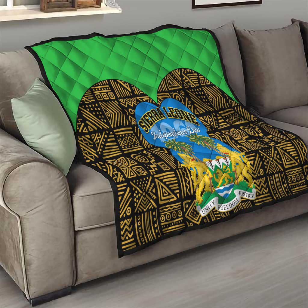 Sierra Leone Independence Day 2024 Quilt Happy 63rd Anniversary African Pattern LT01