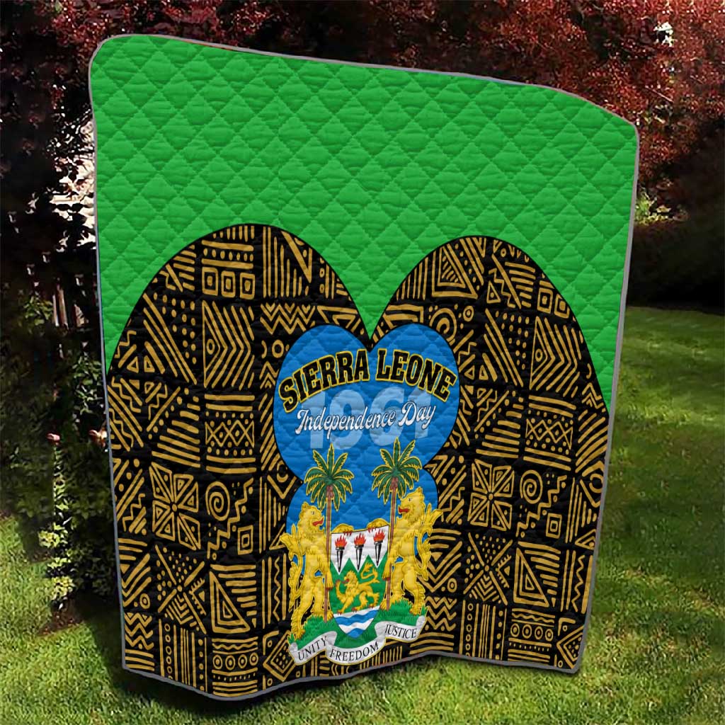 Sierra Leone Independence Day 2024 Quilt Happy 63rd Anniversary African Pattern LT01