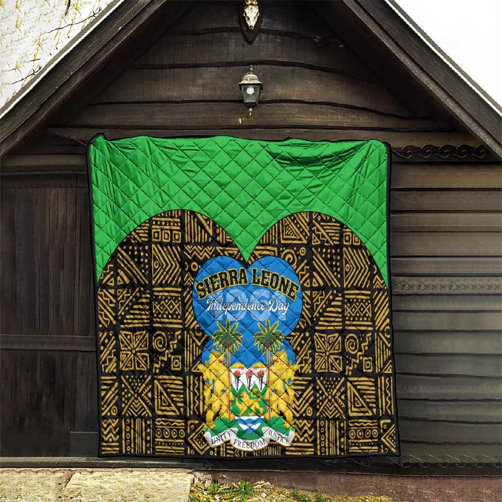 Sierra Leone Independence Day 2024 Quilt Happy 63rd Anniversary African Pattern LT01