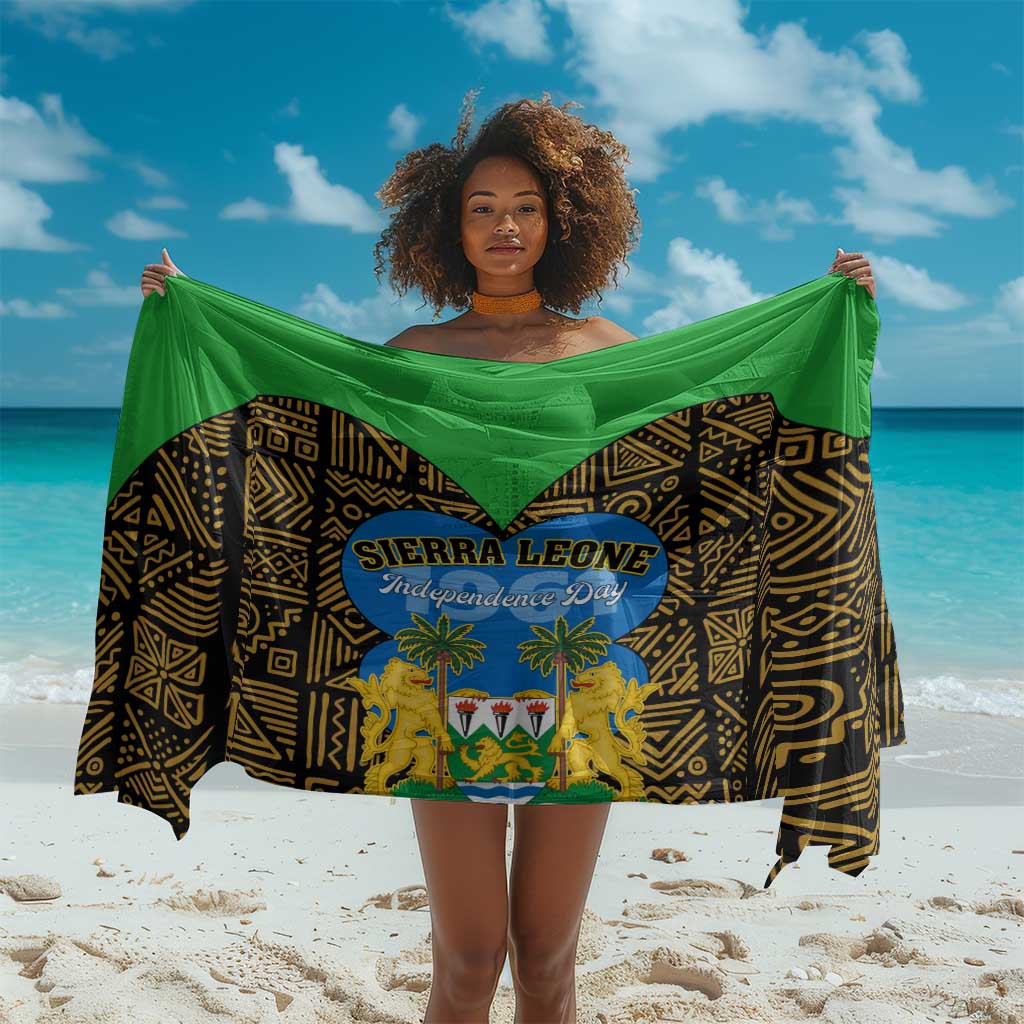 Sierra Leone Independence Day 2024 Sarong Happy 63rd Anniversary African Pattern LT01