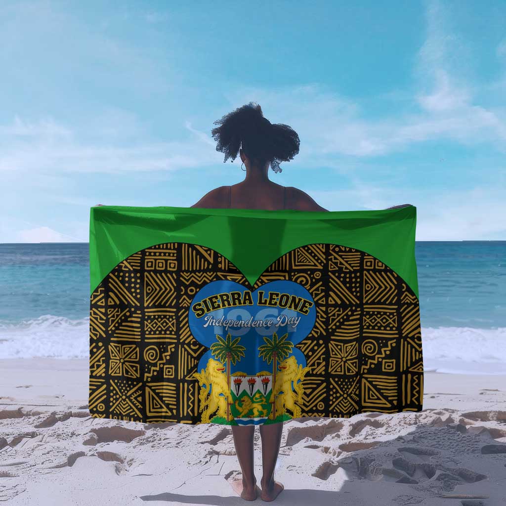 Sierra Leone Independence Day 2024 Sarong Happy 63rd Anniversary African Pattern LT01