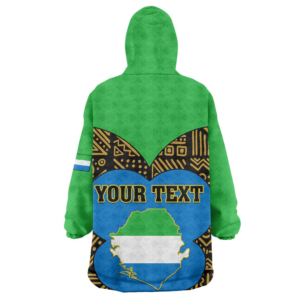 Sierra Leone Independence Day 2024 Wearable Blanket Hoodie Happy 63rd Anniversary African Pattern LT01