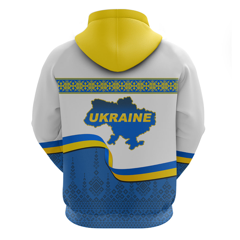 Ukraine Hoodie Ukrainian Map Vyshyvanka Pattern LT01