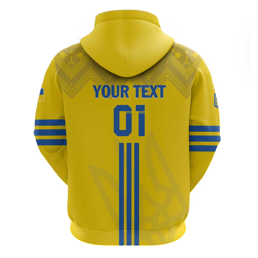 Custom Ukraine 2024 Football Hoodie Ukrainian Folk Pattern LT01