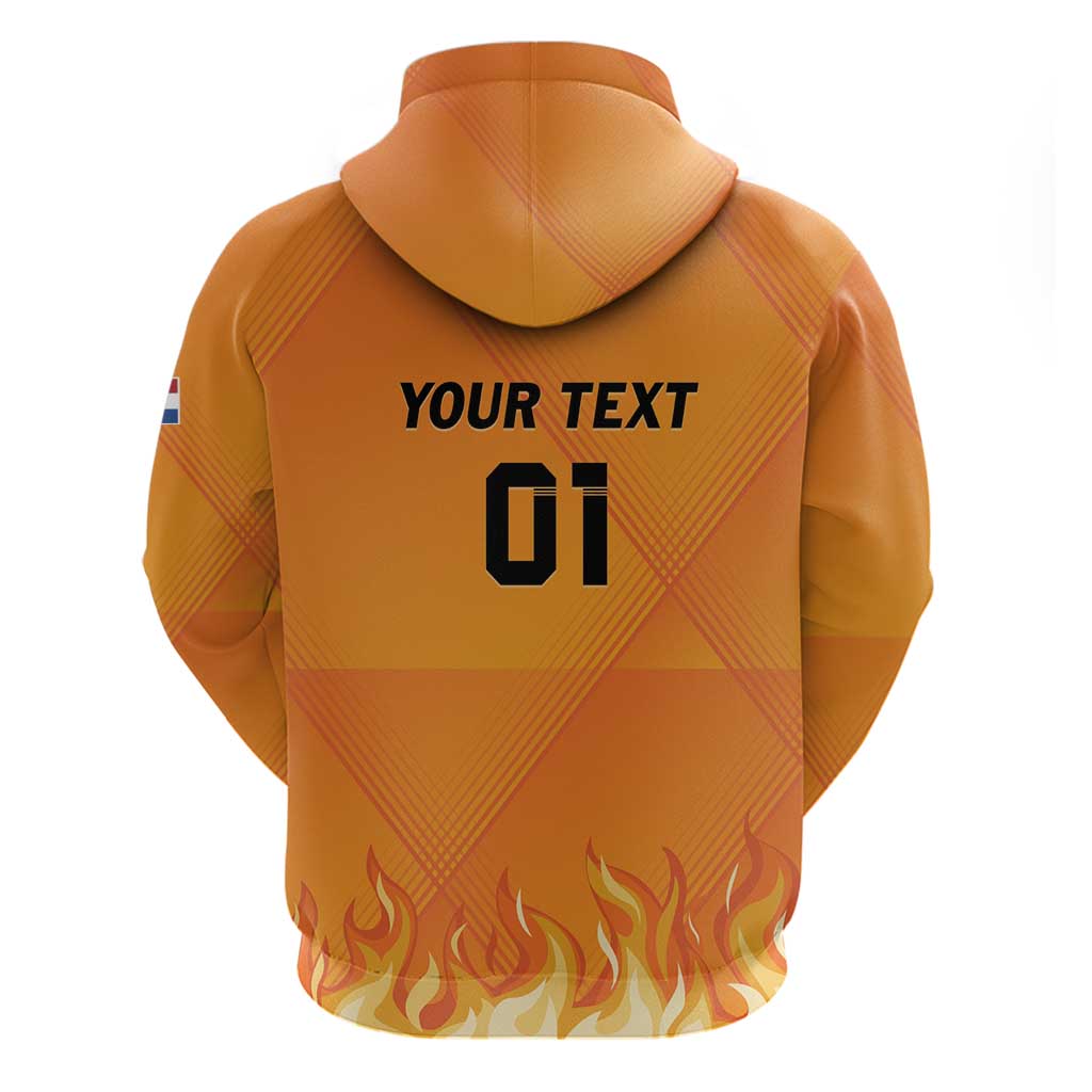 Custom Netherlands 2024 Football Hoodie Holland Oranje Lions LT01