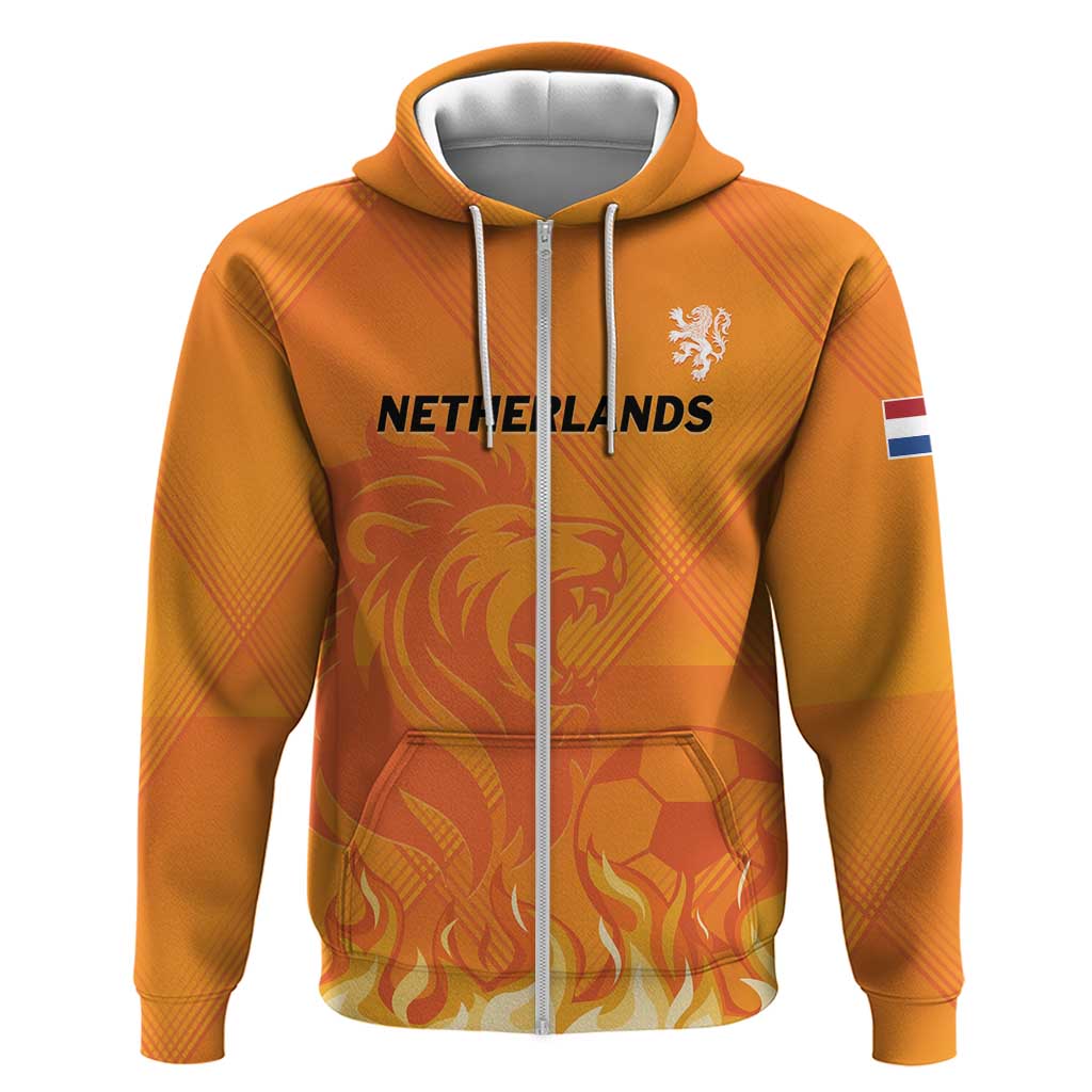 Custom Netherlands 2024 Football Hoodie Holland Oranje Lions LT01