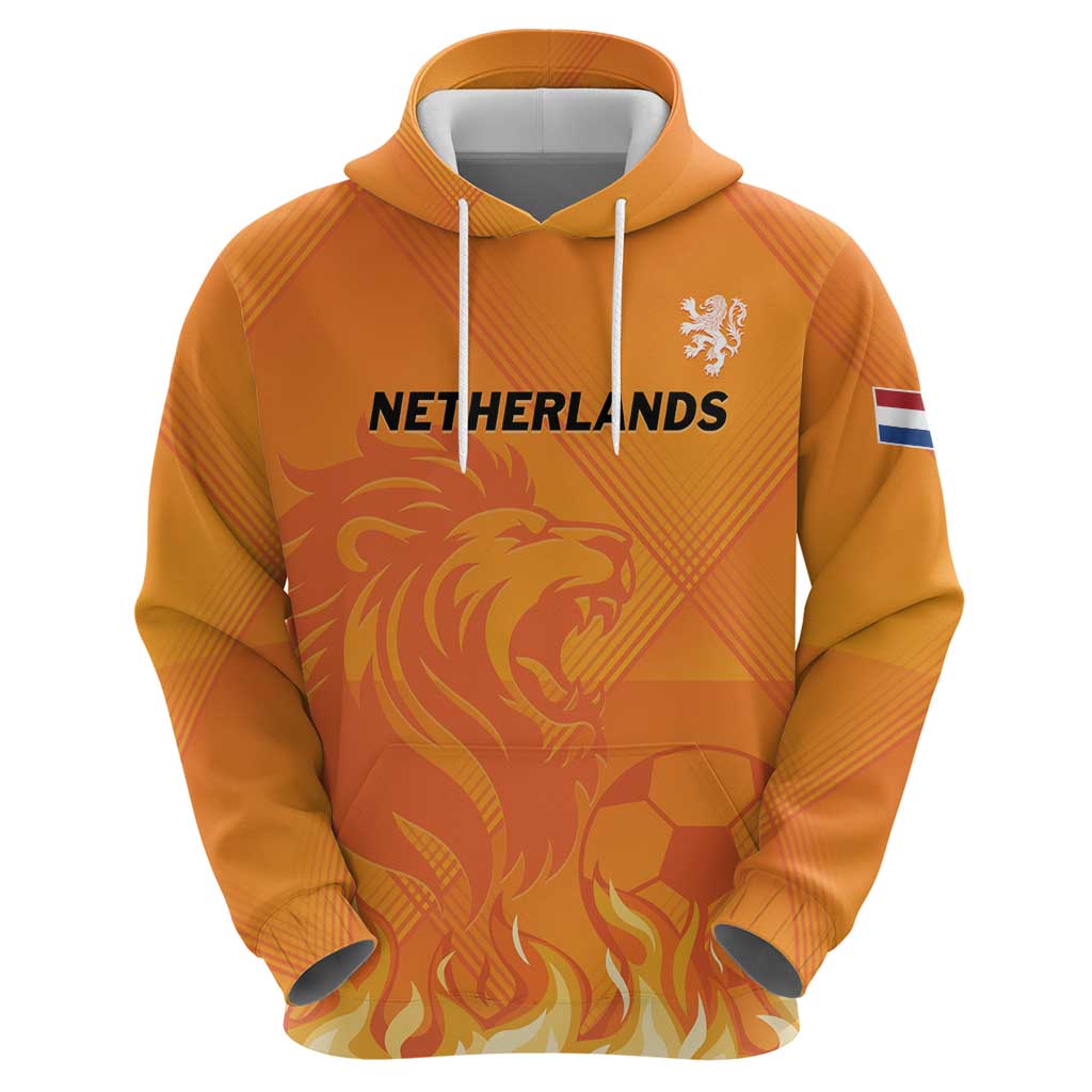 Custom Netherlands 2024 Football Hoodie Holland Oranje Lions LT01