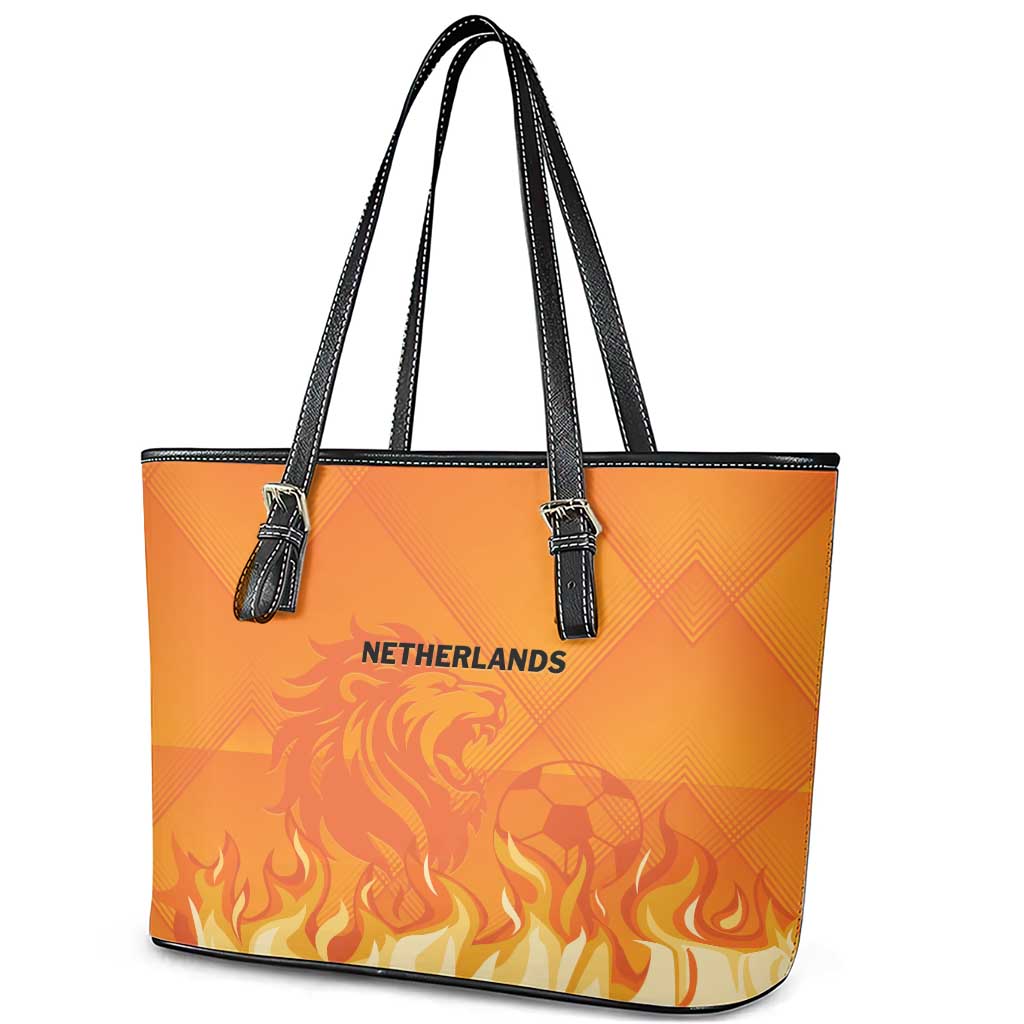 Netherlands 2024 Football Leather Tote Bag Holland Oranje Lions LT01