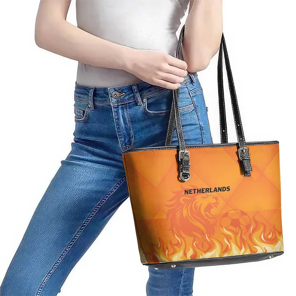 Netherlands 2024 Football Leather Tote Bag Holland Oranje Lions LT01