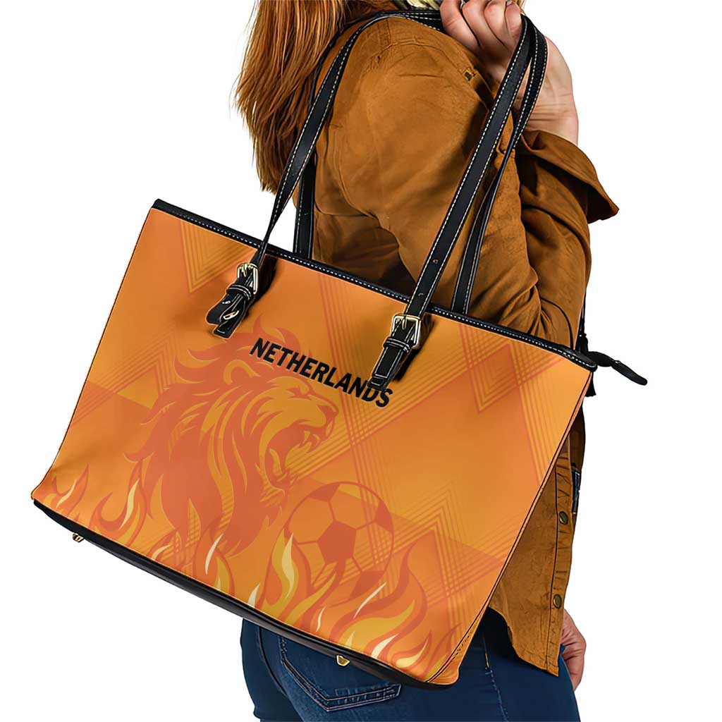 Netherlands 2024 Football Leather Tote Bag Holland Oranje Lions LT01