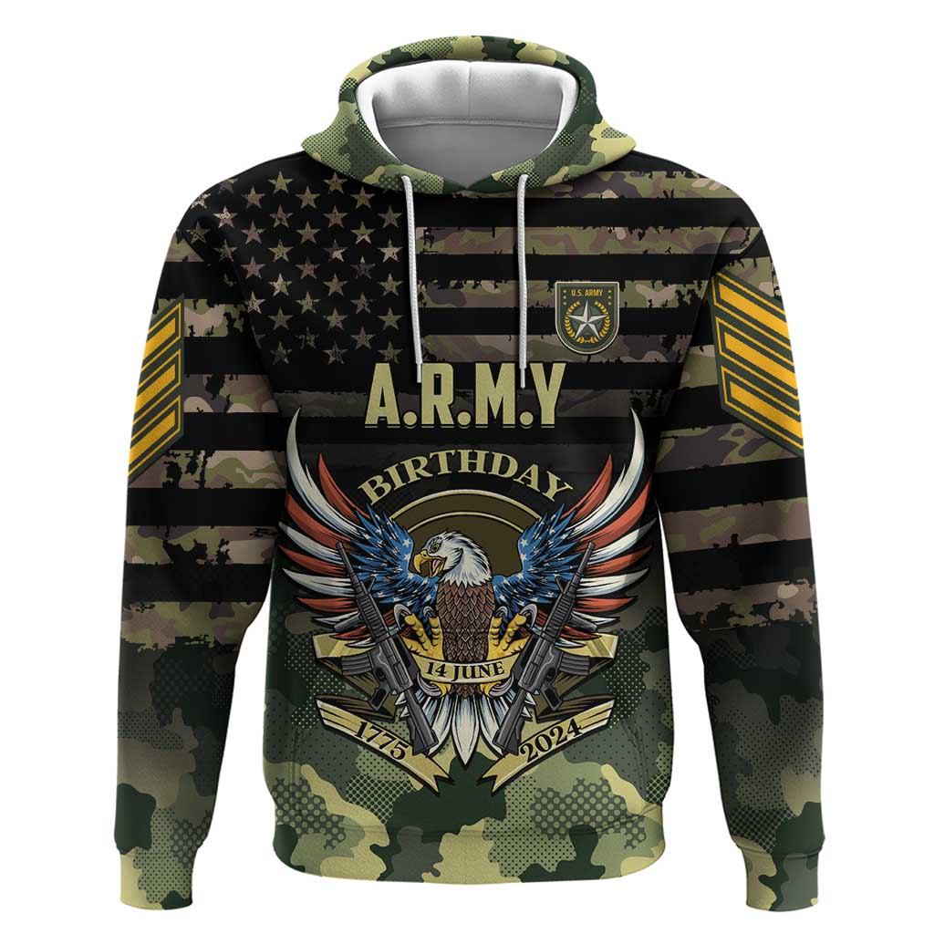 Personalized ARMY Birthday 2024 Hoodie US 249th Anniversary LT01