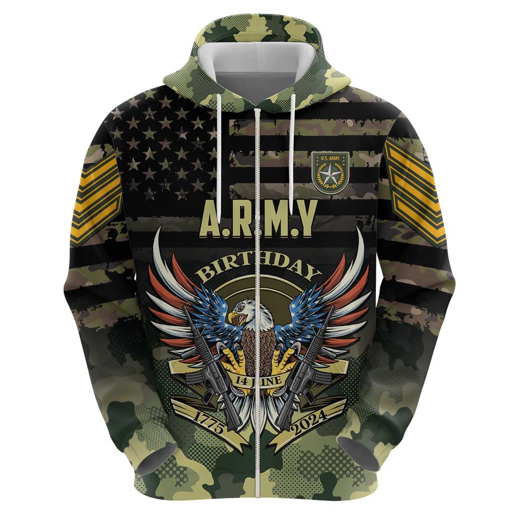 Personalized ARMY Birthday 2024 Hoodie US 249th Anniversary LT01