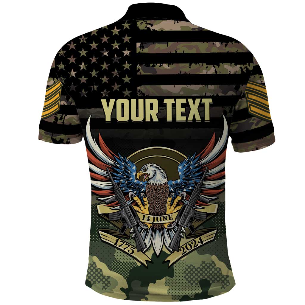 Personalized ARMY Birthday 2024 Polo Shirt US 249th Anniversary LT01