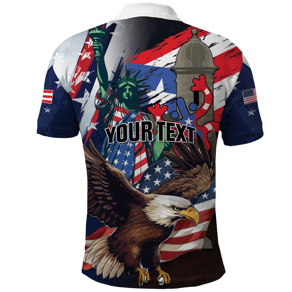 Personalized Puerto Rico 4th of July Polo Shirt USA Statue of Liberty El Morro LT01
