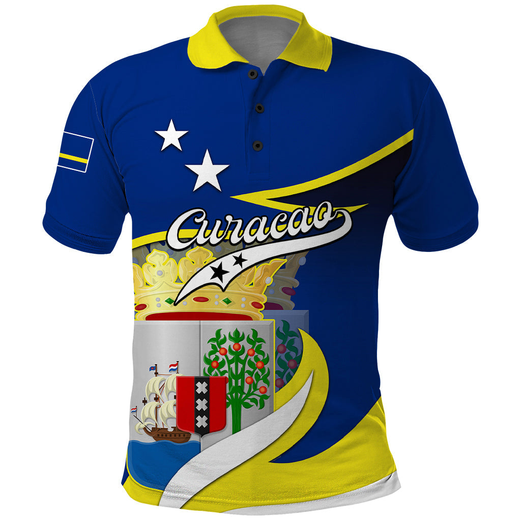 Curacao Polo Shirt Coat Of Arms With Map Special Version LT01
