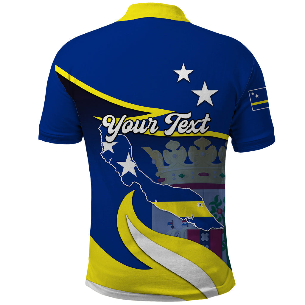 Custom Curacao Polo Shirt Coat Of Arms With Map Special Version LT01