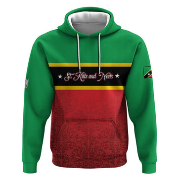 Personalized Saint Kitts and Nevis Royal Pattern Hoodie LT01