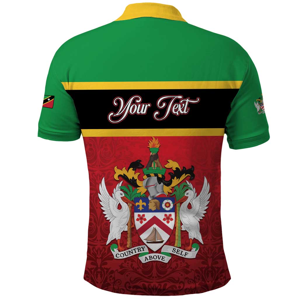 Personalized Saint Kitts and Nevis Royal Pattern Polo Shirt LT01