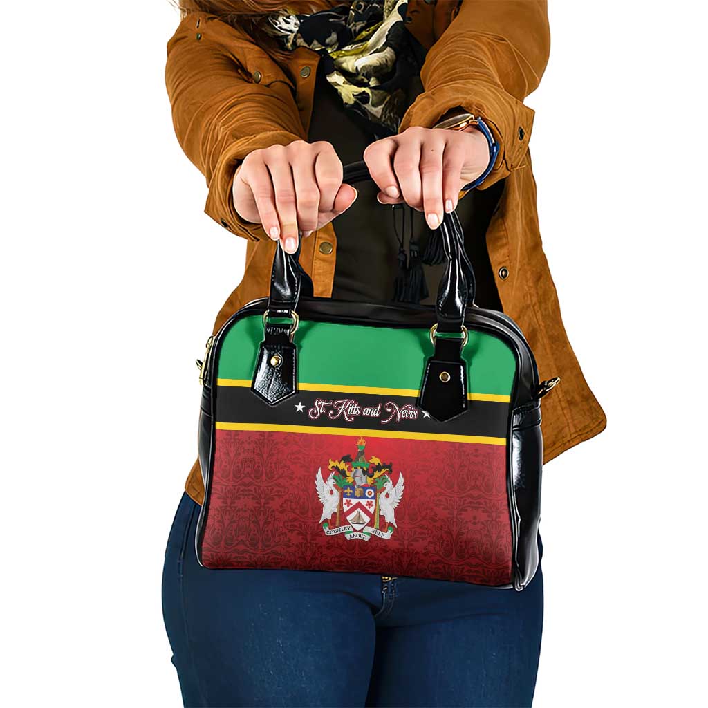 Saint Kitts and Nevis Royal Pattern Shoulder Handbag LT01