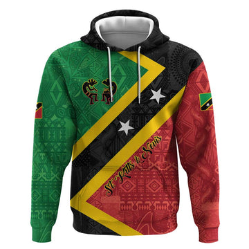 Personalized Saint Kitts and Nevis Culturama Hoodie African Pattern LT01