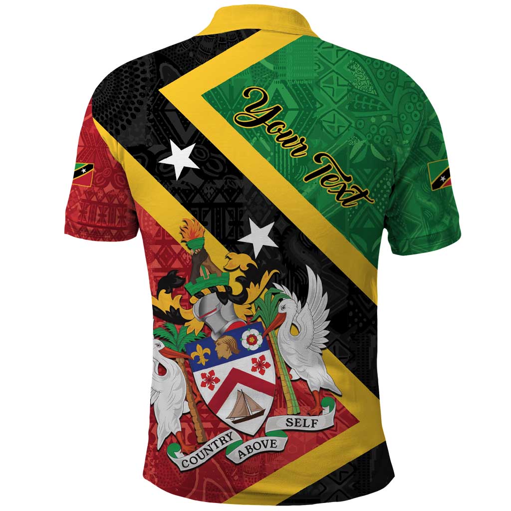 Personalized Saint Kitts and Nevis Culturama Polo Shirt African Pattern LT01