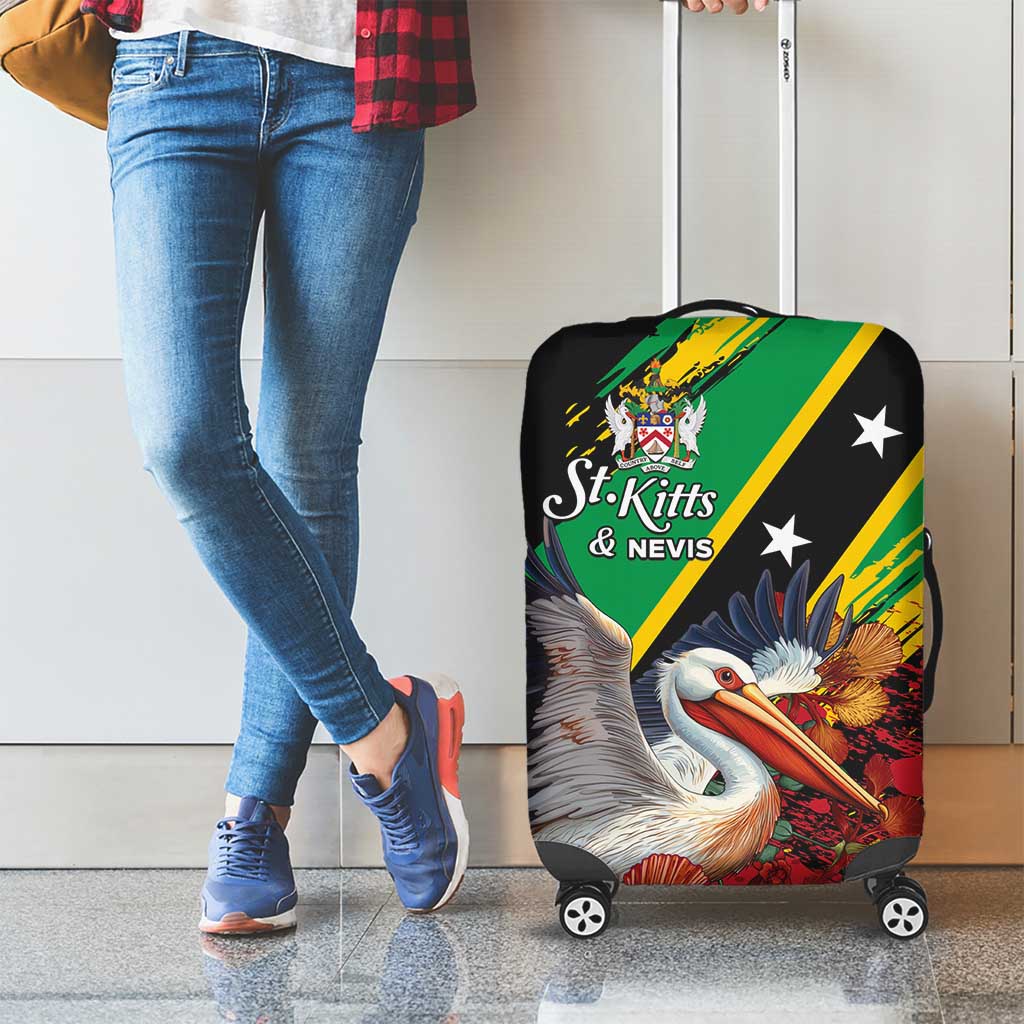 Saint Kitts and Nevis Pelican Luggage Cover Royal Poinciana Flowers LT01