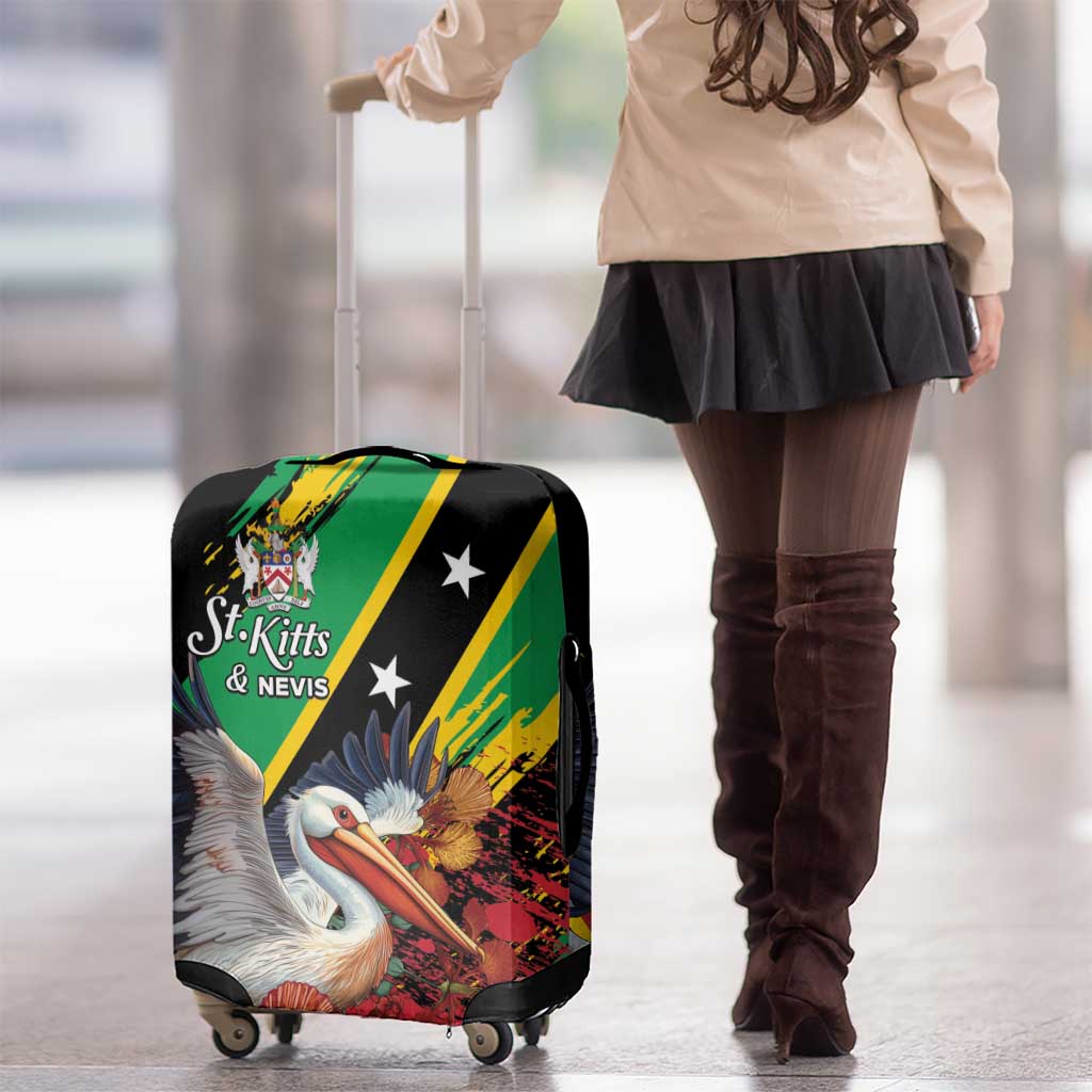 Saint Kitts and Nevis Pelican Luggage Cover Royal Poinciana Flowers LT01