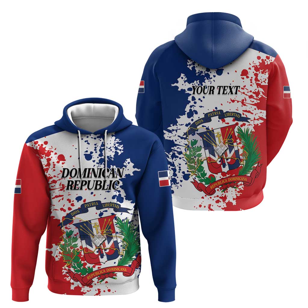 Personalized Dominican Republic Restoration Day Hoodie Coat Of Arms Flag Colors LT01