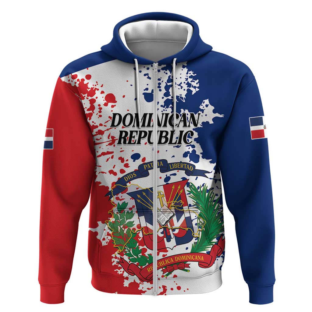 Personalized Dominican Republic Restoration Day Hoodie Coat Of Arms Flag Colors LT01
