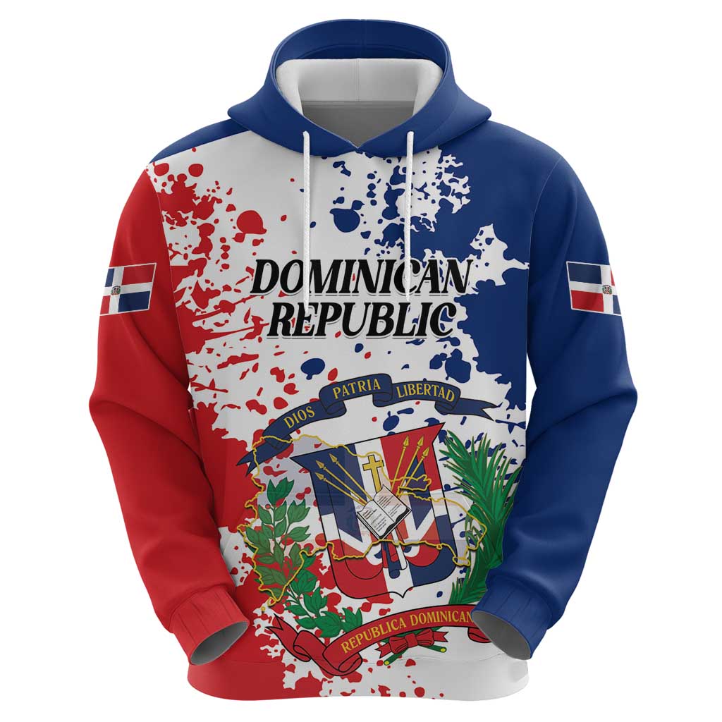 Personalized Dominican Republic Restoration Day Hoodie Coat Of Arms Flag Colors LT01