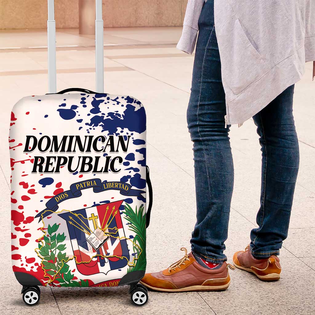 Dominican Republic Restoration Day Luggage Cover Coat Of Arms Flag Colors LT01