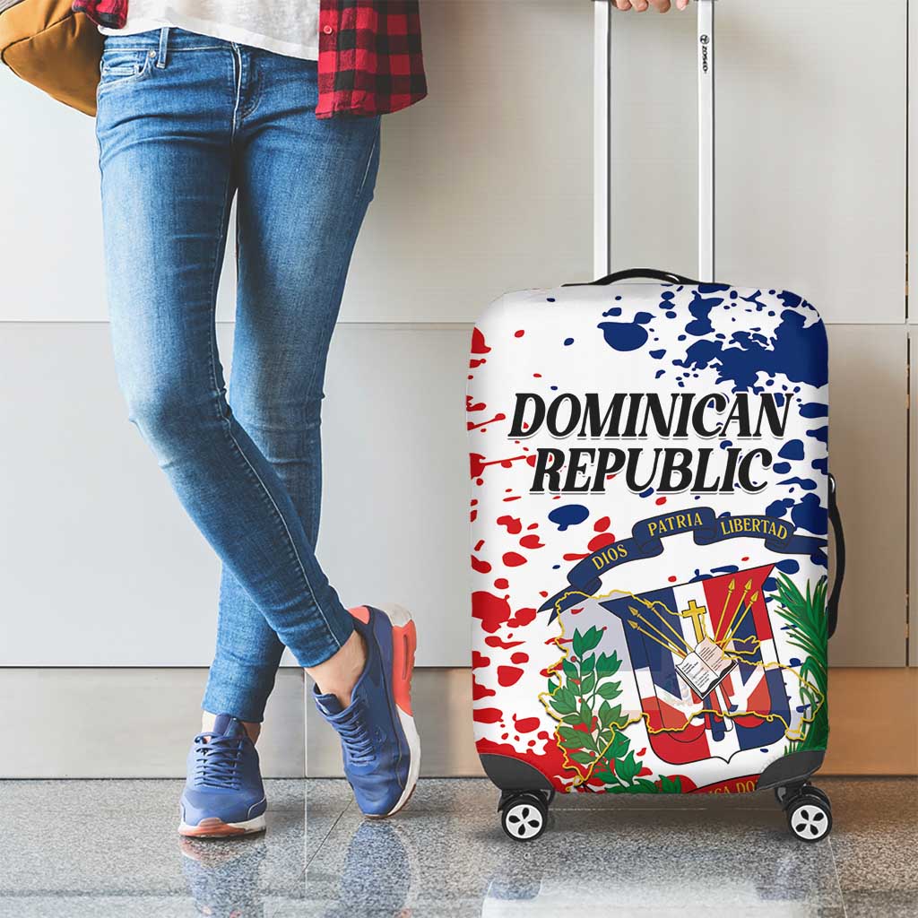 Dominican Republic Restoration Day Luggage Cover Coat Of Arms Flag Colors LT01