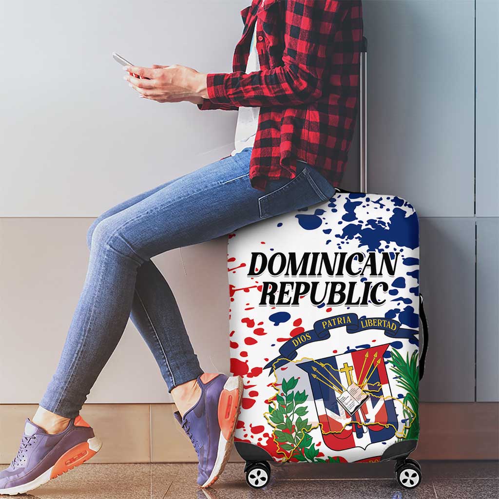Dominican Republic Restoration Day Luggage Cover Coat Of Arms Flag Colors LT01