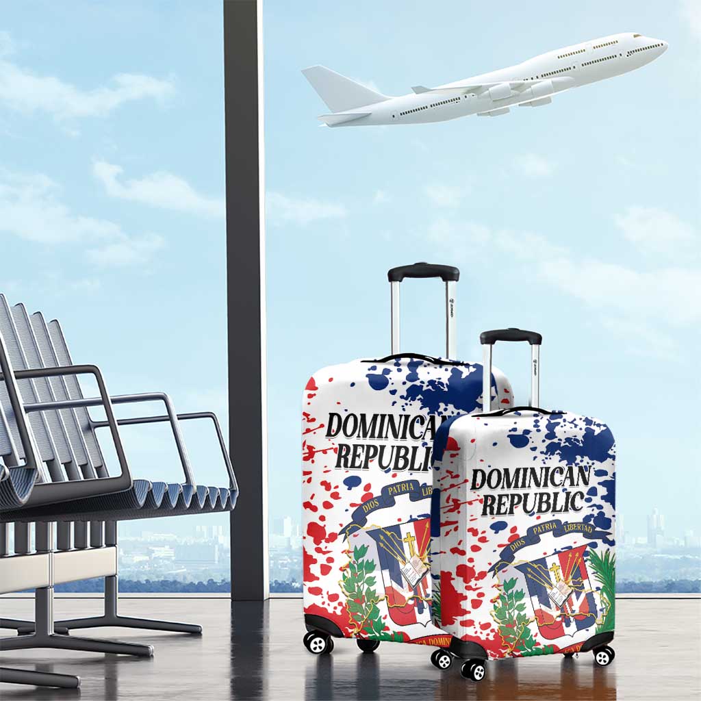 Dominican Republic Restoration Day Luggage Cover Coat Of Arms Flag Colors LT01