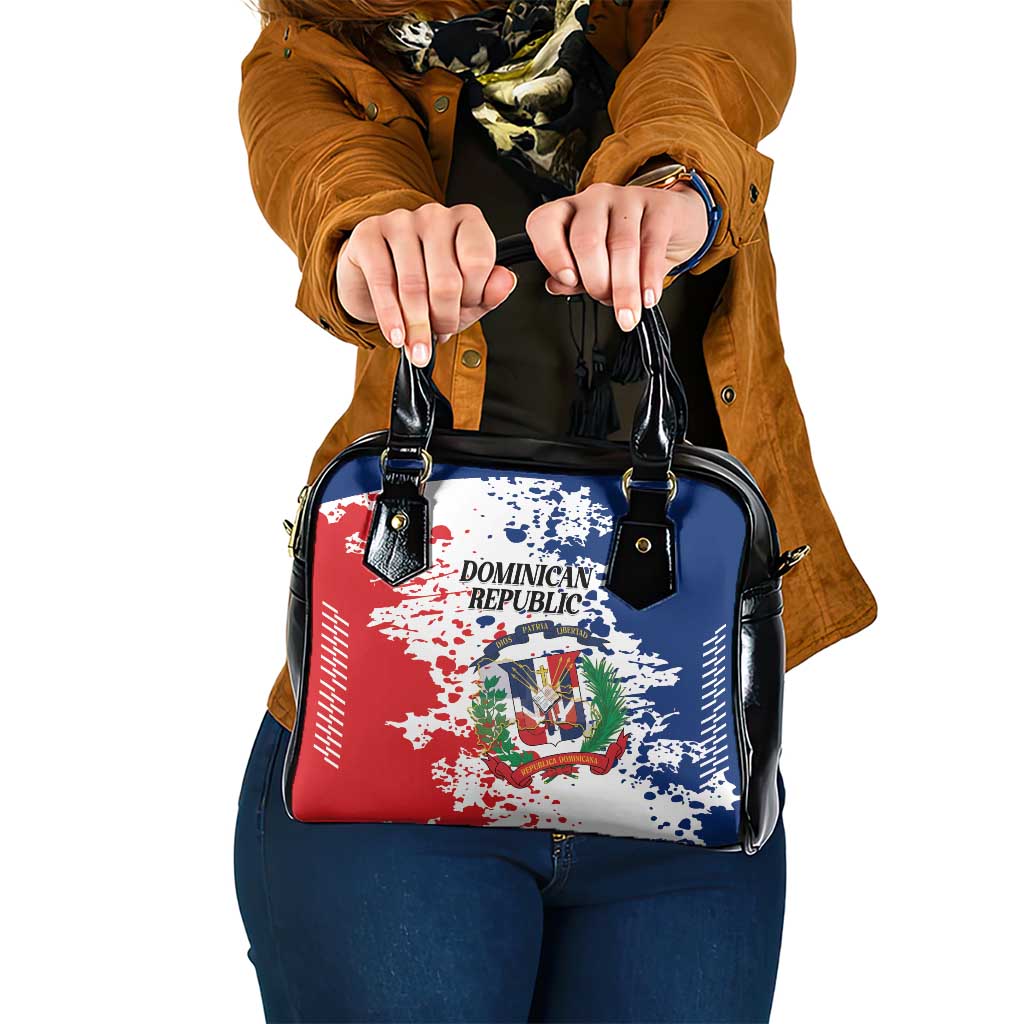Dominican Republic Restoration Day Shoulder Handbag Coat Of Arms Flag Colors LT01