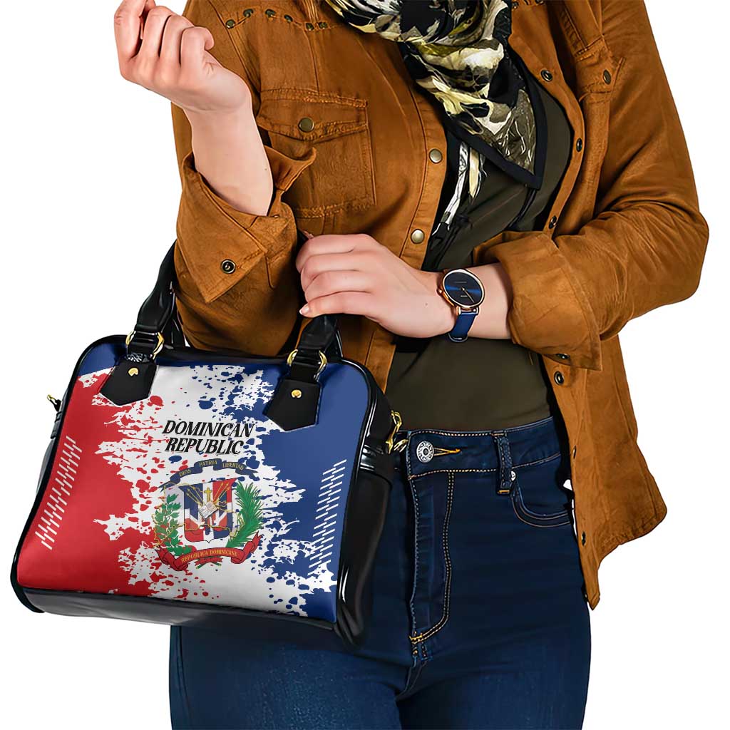 Dominican Republic Restoration Day Shoulder Handbag Coat Of Arms Flag Colors LT01