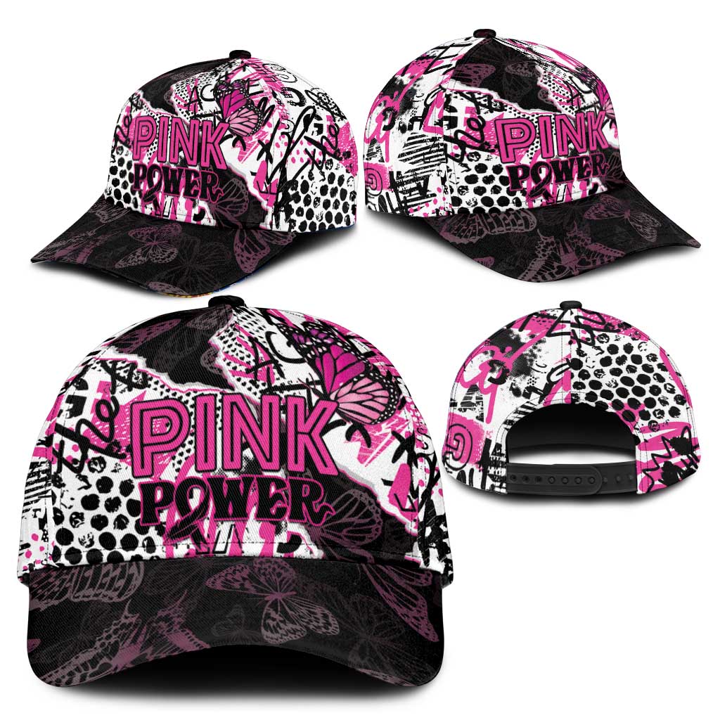 Pink Power Graffiti Classic Cap Breast Cancer Awareness LT01