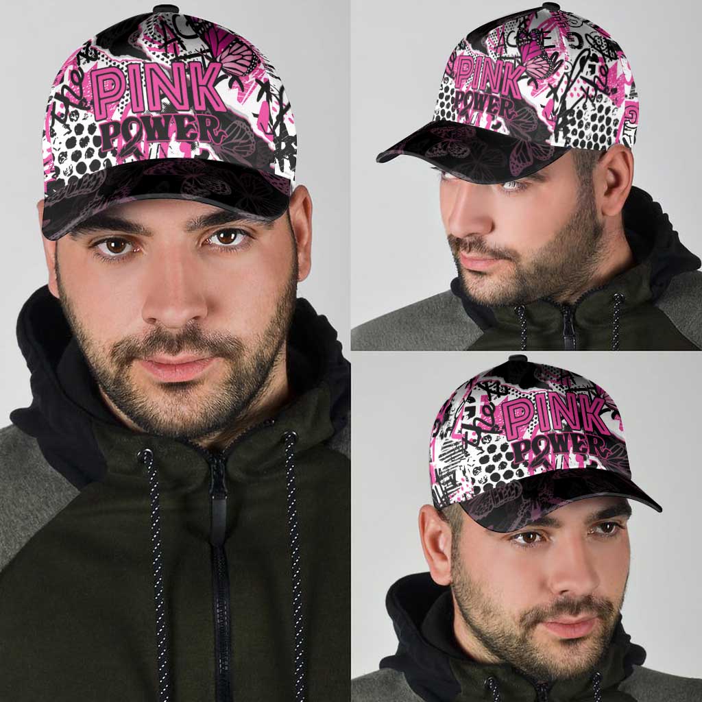 Pink Power Graffiti Classic Cap Breast Cancer Awareness LT01