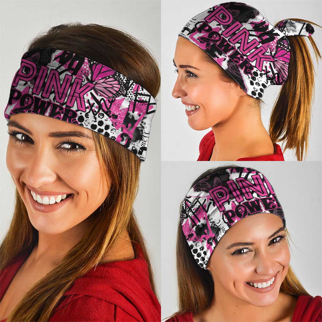 Pink Power Graffiti Neck Gaiter Breast Cancer Awareness LT01