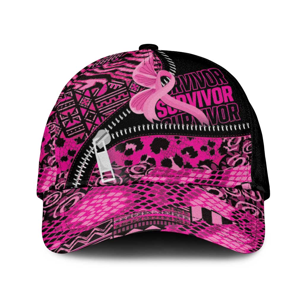 Pink Ribbon Animals Skin African Mixed Classic Cap Zipper Stylized LT01