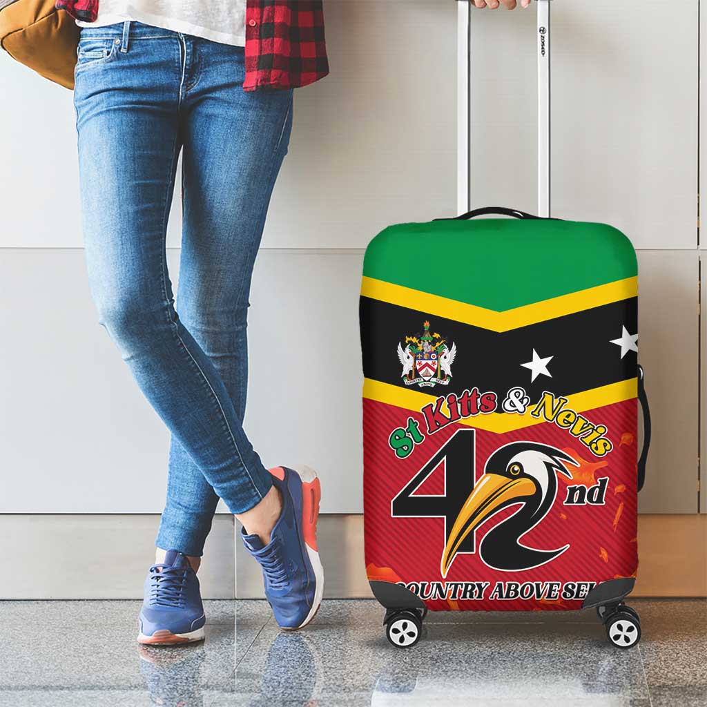 St Kitts and Nevis 42nd Independence Day Luggage Cover Country Above Self LT01