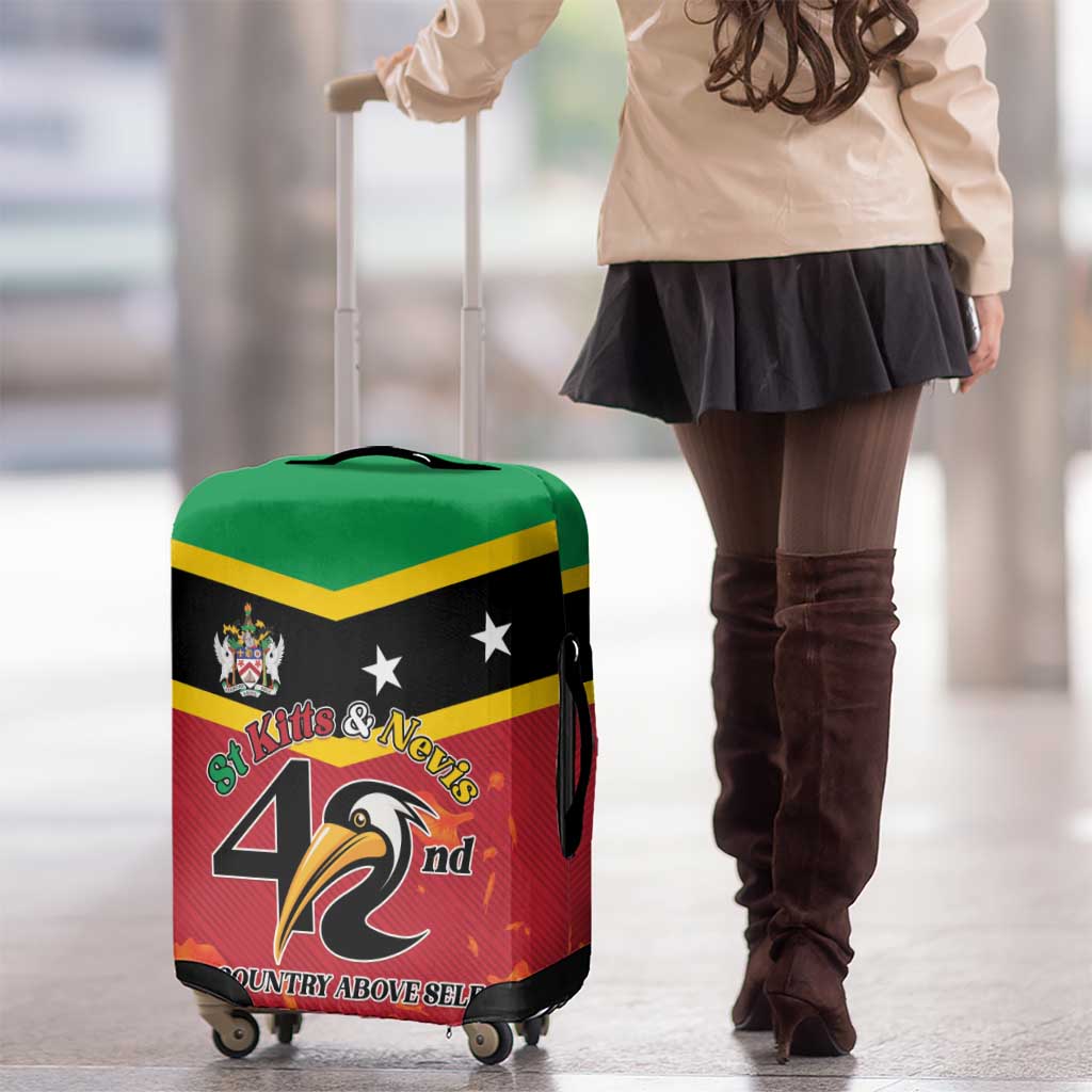 St Kitts and Nevis 42nd Independence Day Luggage Cover Country Above Self LT01
