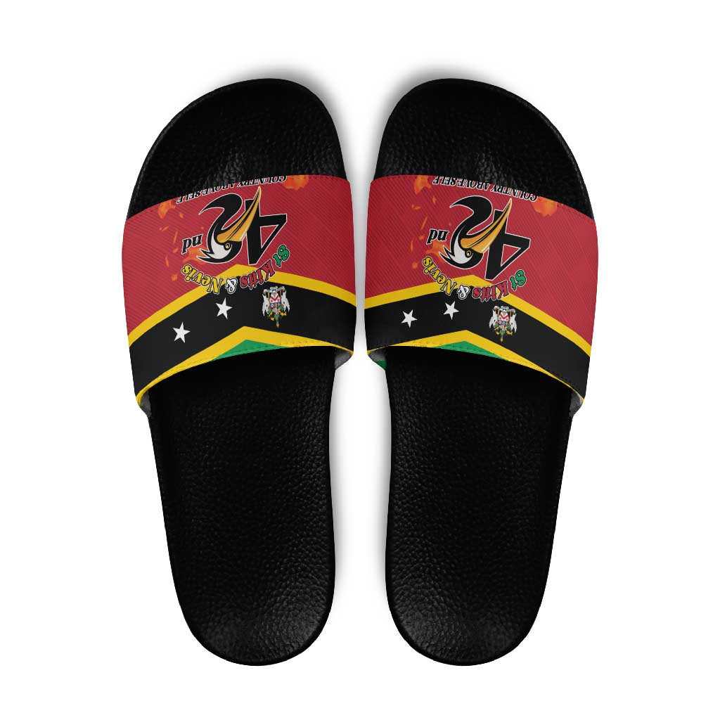 St Kitts and Nevis 42nd Independence Day Slide Sandals Country Above Self LT01