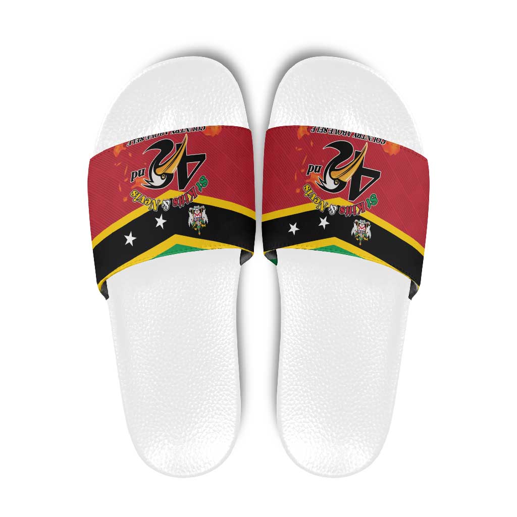 St Kitts and Nevis 42nd Independence Day Slide Sandals Country Above Self LT01