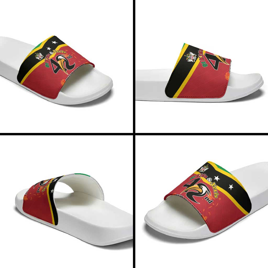 St Kitts and Nevis 42nd Independence Day Slide Sandals Country Above Self LT01