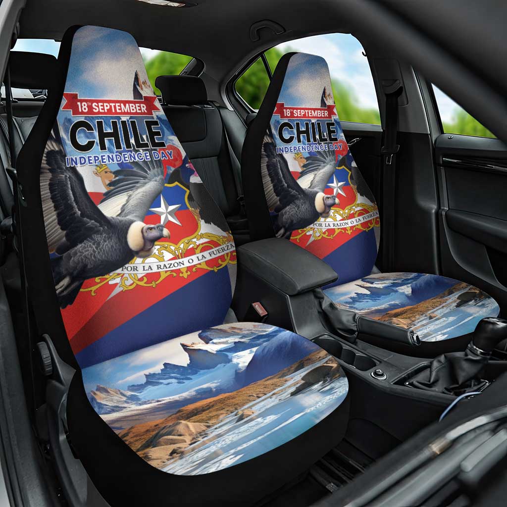 Chile Independence Day 18th September Car Seat Cover Andean Condor Flying LT01