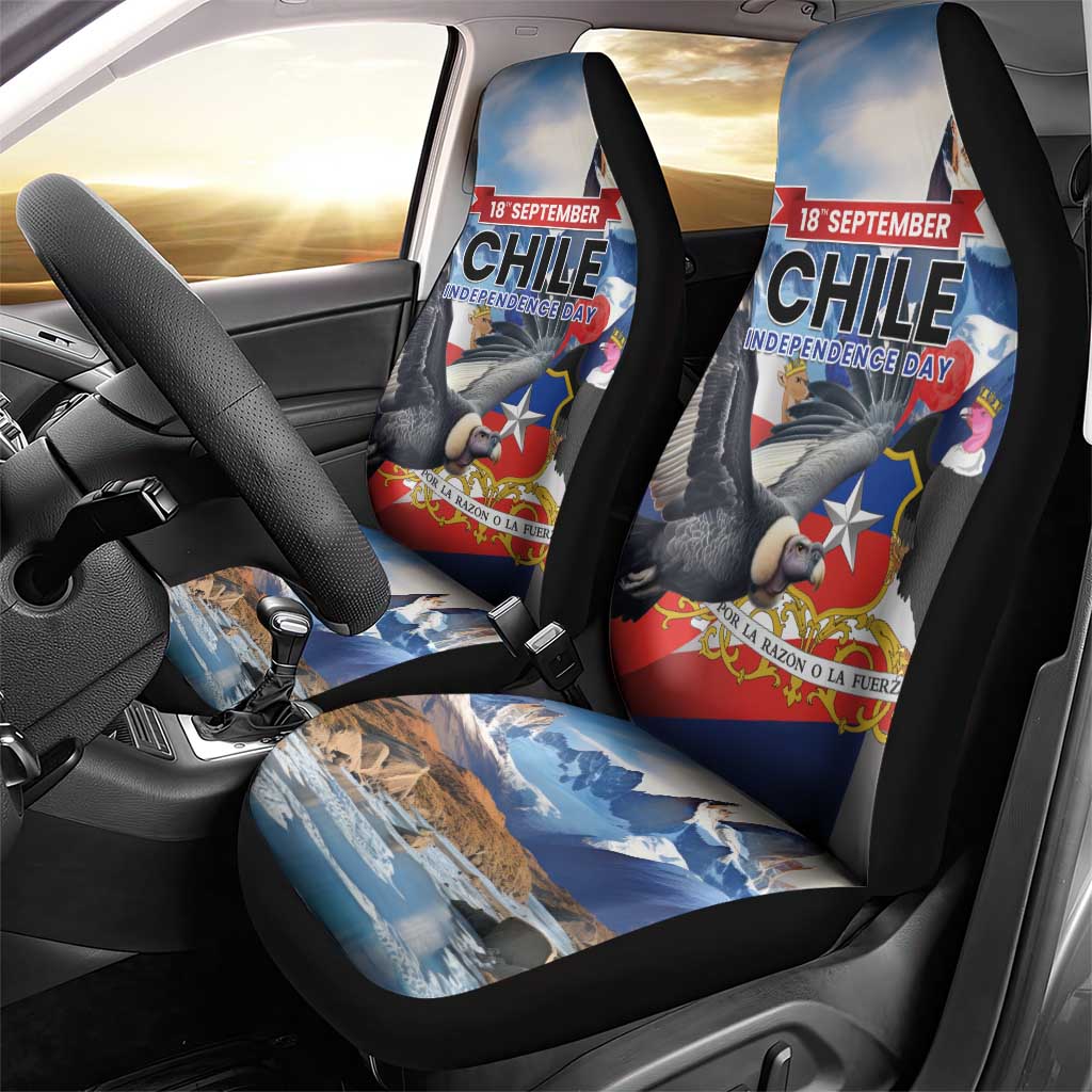 Chile Independence Day 18th September Car Seat Cover Andean Condor Flying LT01