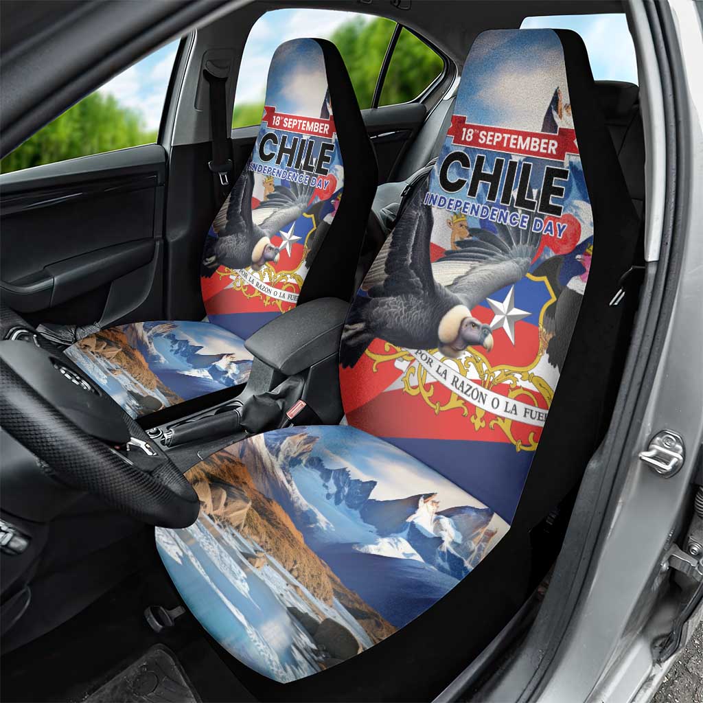 Chile Independence Day 18th September Car Seat Cover Andean Condor Flying LT01